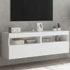 vidaXL TV Wall Cabinets with LED Lights 2 pcs White 60x30x40 cm