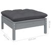 vidaXL 7 Piece Garden Lounge Set with Anthracite Cushions Pinewood