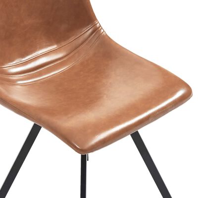 vidaXL Dining Chairs 4 pcs Cognac Faux Leather