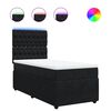 vidaXL Box Spring Bed with Mattress Black King Single Velvet