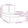 vidaXL Box Spring Bed with Mattress&LED Dark Grey 137x187 cm Double Size Fabric