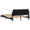 vidaXL Bed Frame without Mattress "Zadar" Black and White 137x190 cm Fabric