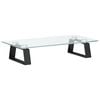 vidaXL Monitor Stand Black 40x20x8 cm Tempered Glass and Metal