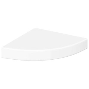 vidaXL Floating Corner Shelf High Gloss White 25x25x3.8 cm MDF
