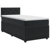 vidaXL Box Spring Bed with Mattress Black 107 x 203 cm Velvet
