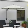 vidaXL Garden Parasol Sand 248 x 248 x 148 cm Polyester and Steel