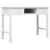 vidaXL Writing Desk White 110x45x76 cm Wood