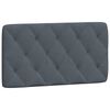 vidaXL Headboard Cushion Dark Grey 107 cm King Single Velvet