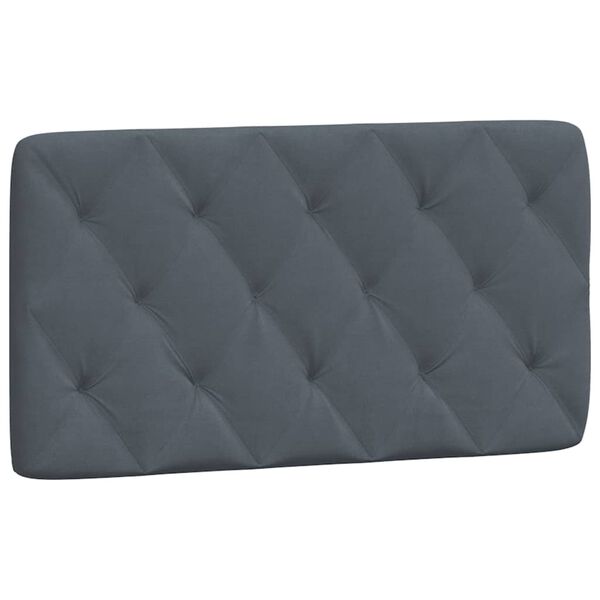 vidaXL Headboard Cushion Dark Grey 107 cm King Single Velvet