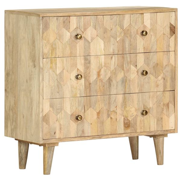 vidaXL Drawer Cabinet 75x35x75 cm Solid Mango Wood