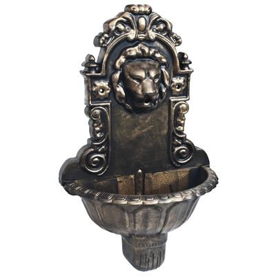 vidaXL Wall Fountain Lion Head Design Bronze