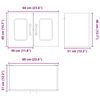 vidaXL Kitchen Cabinet Kalmar 2 pcs High Gloss White 60 x 31 x 40 cm