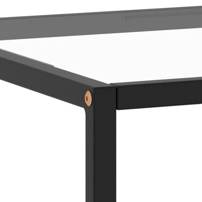 vidaXL Coffee Table Black with Tempered Glass 100x50x35 cm