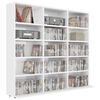 vidaXL CD Cabinet High Gloss White 100x23x89.5 cm Engineered Wood