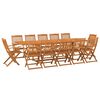 vidaXL 13 Piece Garden Dining Set 280x90x75 cm Solid Wood Acacia