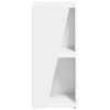 vidaXL Side Shelf White 33 x 32 x 70.5 cm Engineered Wood