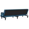 vidaXL Sofa Bed with Armrests Black Velvet