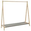 vidaXL Clothes Rack | Natural Bamboo | Varnished Bamboo, Fabric | Medium