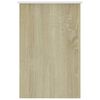 vidaXL Desk White and Sonoma Oak 100x50x76 cm Engineered Wood