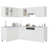 vidaXL Kitchen Cabinet Set | White | Engineered wood, glass | Medium