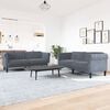 vidaXL 2 Piece Sofa Set Dark Grey Velvet
