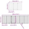 vidaXL Dog Gate with Door Foldable 12 Panels Black 600 cm Poplar Wood