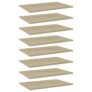 vidaXL Bookshelf Boards 8 pcs Sonoma Oak 60x40x1,5 cm Engineered Wood