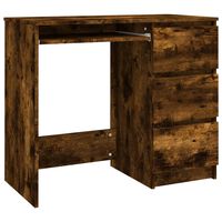vidaXL Desk Smoked Oak 90x45x76 cm Engineered Wood