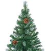 vidaXL Frosted Pre-lit Christmas Tree with Ball Set Pinecones 150 cm