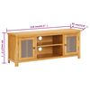 vidaXL TV Cabinet 110x35x44 cm Solid Oak Wood