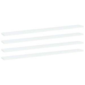 vidaXL Bookshelf Boards 4 pcs White 100x10x1.5 cm Engineered Wood