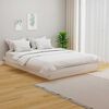 vidaXL Bed Frame without Mattress White Solid Wood Double