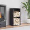 vidaXL Firewood Rack Black 40x30x75 cm Cold-rolled steel