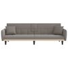 vidaXL Sofa Bed with Cup Holders Taupe Fabric