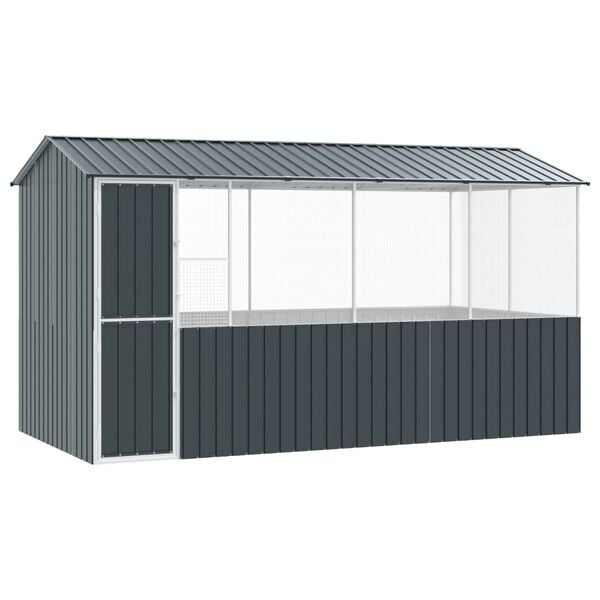 vidaXL Bird Cage Anthracite 410 x 210 x 230 cm Galvanised steel