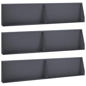 vidaXL Retaining Wall 6 pcs 100 x 12 x 30 cm Steel Anthracite