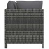 vidaXL 2 Piece Garden Sofa Set with Cushions Grey Poly Rattan