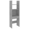 vidaXL 4 Piece Book Cabinet Set Concrete Grey Engineered Wood