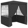 vidaXL Professional Party Tent with Side Walls 2x2 m Anthracite 90 g/m?