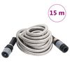 vidaXL Garden Hose with Spray Nozzle Silver 0.6" 15 m Stainless Steel