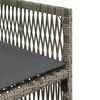 vidaXL 11 Piece Garden Dining Set with Cushions Grey Poly Rattan