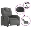 vidaXL Electric Massage Recliner Chair Dark Grey Fabric