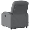 vidaXL Stand up Massage Recliner Chair Grey Faux Leather