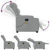 vidaXL Stand up Massage Recliner Chair Light Grey Fabric