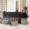 vidaXL Garden Sofa Set with Cushion with Storage 7 pcs Grey