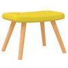 vidaXL Rocking Chair with a Stool Mustard Yellow Fabric
