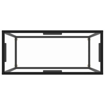 vidaXL Console Table Transparent 80x35x75 cm Tempered Glass