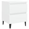 vidaXL Bed Cabinet | White | Engineered wood, Metal (legs) | Medium | Sleek