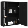 vidaXL Bathroom Mirror Cabinet Black Oak 60x16x60 cm Engineered Wood
