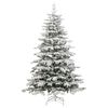 vidaXL Artificial Hinged Christmas Tree with Flocked Snow 210 cm